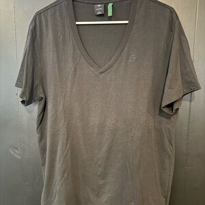 G-Star Raw Black V-Neck Short Sleeve Tee